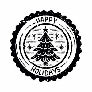happy holidays badge